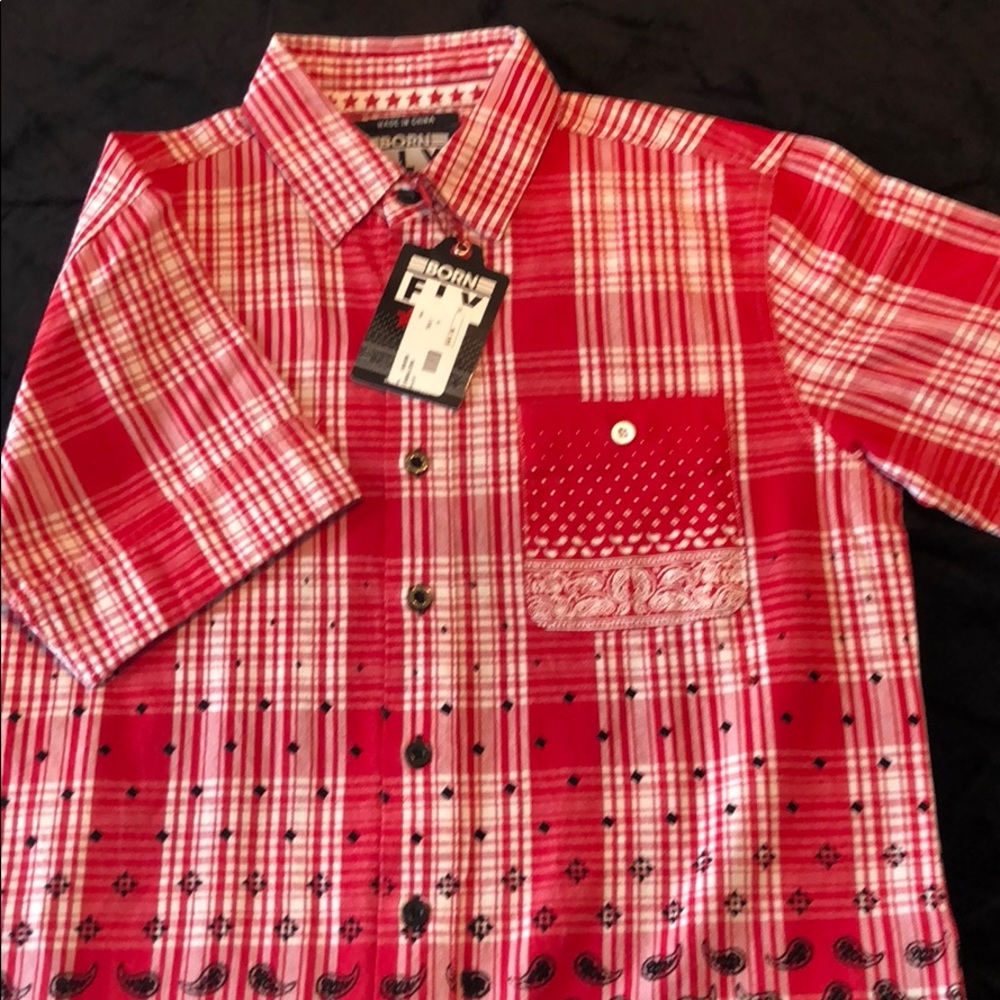 Red Button Up